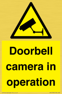 Doorbell camera in operation